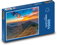 Zachód słońca nad górami Puzzle 1000 elementów - 60x46 cm
