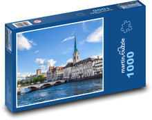 Švajčiarsko - Zürich Puzzle 1000 dielikov - 60 x 46 cm 