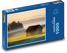 Stodola na samotě Puzzle 1000 dílků - 60 x 46 cm