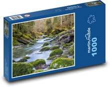 Potok, príroda, kamene Puzzle 1000 dielikov - 60 x 46 cm 