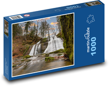 Vodopády, příroda Puzzle 1000 dílků - 60 x 46 cm