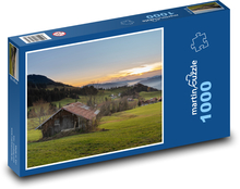 Hütte, Bergwiese Puzzle 1000 Teile - 60 x 46 cm