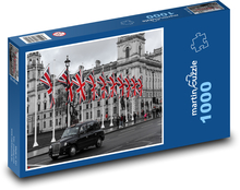 Velká Británie - Londýn, taxi Puzzle 1000 dílků - 60 x 46 cm