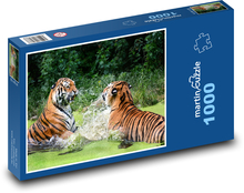 Tygr - zvíře, voda Puzzle 1000 dílků - 60 x 46 cm