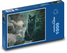 Katze Hauskatze, schwarz Puzzle 1000 Teile - 60 x 46 cm
