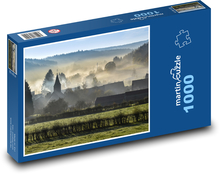Mlha - podzim, příroda Puzzle 1000 dílků - 60 x 46 cm