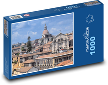 Město - budovy, kostel Puzzle 1000 dílků - 60 x 46 cm