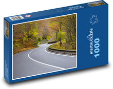 Silnice - asfalt, podzim Puzzle 1000 dílků - 60 x 46 cm