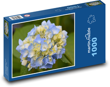 Modrý kvet hortenzie Puzzle 1000 dielikov - 60 x 46 cm 