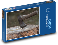 Stump axe Puzzle 1000 pieces - 60 x 46 cm 