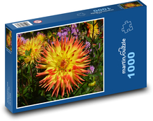 Jiřina - žlutá květina Puzzle 1000 dílků - 60 x 46 cm