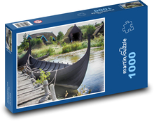 Loď - kanoe, viking Puzzle 1000 dielikov - 60 x 46 cm 