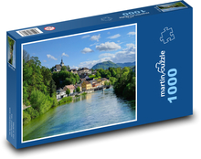 Řeka - město, příroda Puzzle 1000 dílků - 60 x 46 cm