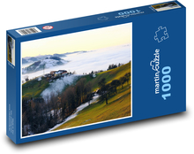 Poľnohospodárske stavenia - statok, grunt Puzzle 1000 dielikov - 60 x 46 cm 