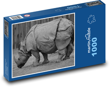 Nosorožec - zviera, cicavec Puzzle 1000 dielikov - 60 x 46 cm 
