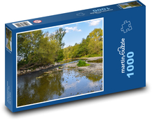 Rzeka - przyroda, drzewa Puzzle 1000 elementów - 60x46 cm