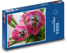 Tulipán - růžový, květina Puzzle 1000 dílků - 60 x 46 cm