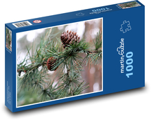Modrzew - szyszki, igły Puzzle 1000 elementów - 60x46 cm