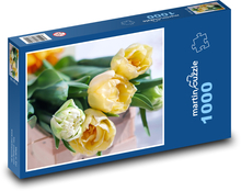 Tulipány - žlutá kytice Puzzle 1000 dílků - 60 x 46 cm