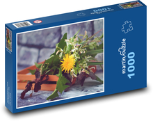Pampeliška - květina, jaro Puzzle 1000 dílků - 60 x 46 cm