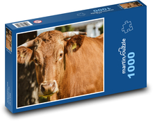 Kráva - dobytek, farma Puzzle 1000 dílků - 60 x 46 cm
