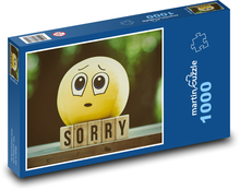 Entschuldigung - Smiley, Vergebung Puzzle 1000 Teile - 60 x 46 cm