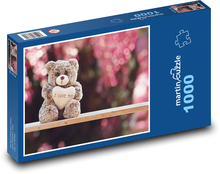 Medvedík - milovať, plyšový Puzzle 1000 dielikov - 60 x 46 cm 