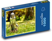 Glühbirne - Energie, grün Puzzle 1000 Teile - 60 x 46 cm