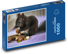 Malá veverka s oříšky Puzzle 1000 dílků - 60 x 46 cm