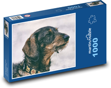 Jamnik - zwierzak Puzzle 1000 elementów - 60x46 cm