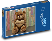 Medvedík - milovať, romantika Puzzle 1000 dielikov - 60 x 46 cm 