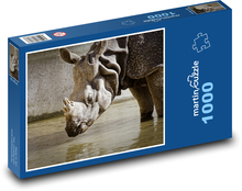 Nashorn - Wildtiere, Zoo Puzzle 1000 Teile - 60 x 46 cm