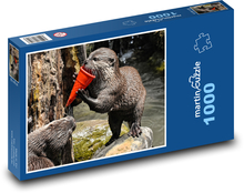 Wydra - ssak, zwierzę Puzzle 1000 elementów - 60x46 cm
