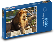 Lev - velká kočka, hříva Puzzle 1000 - 60x46 cm