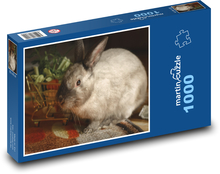 Zakrslý králík - domácí zvíře, savec Puzzle 1000 dílků - 60 x 46 cm