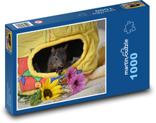 Squirrel - cute baby, rodent Puzzle 1000 pieces - 60 x 46 cm 