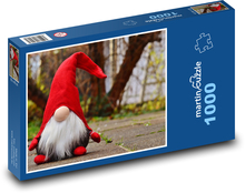 Vánoční skřítek - vánoce, dekorace Puzzle 1000 dílků - 60 x 46 cm