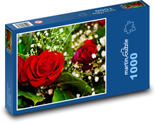 Rosenstrauß - Blume, Geschenk Puzzle 1000 Teile - 60 x 46 cm