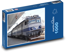 Lokomotive - Zug, Bahnhof Puzzle 1000 Teile - 60 x 46 cm