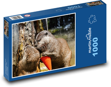 Otter mit Spielzeug Puzzle 1000 Teile - 60 x 46 cm