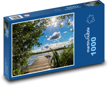 Jazero - krajina, príroda Puzzle 1000 dielikov - 60 x 46 cm 