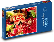 Dahlias - flowers, garden Puzzle 1000 pieces - 60 x 46 cm 