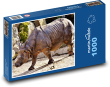 Nashorn - Tier, Zoo Puzzle 1000 Teile - 60 x 46 cm