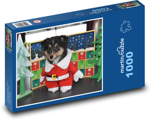 Dog - Christmas costume, puppy Puzzle 1000 pieces - 60 x 46 cm 