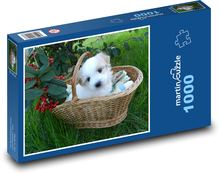 Puppy in basket Puzzle 1000 pieces - 60 x 46 cm 