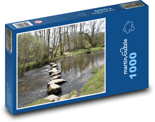 Řeka - stromy, příroda Puzzle 1000 dílků - 60 x 46 cm