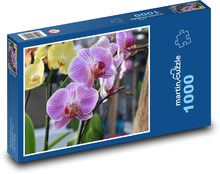 Orchidej - růžový květ, květina Puzzle 1000 dílků - 60 x 46 cm