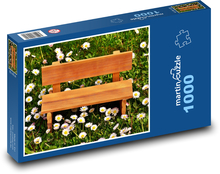 Bank - Wiese, Gras Puzzle 1000 Teile - 60 x 46 cm
