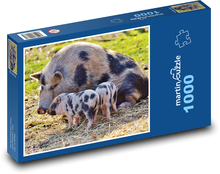 Pig - piglet, cubs Puzzle 1000 pieces - 60 x 46 cm 