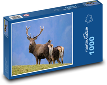 Jelen - parohy, divoká zvěř Puzzle 1000 dílků - 60 x 46 cm